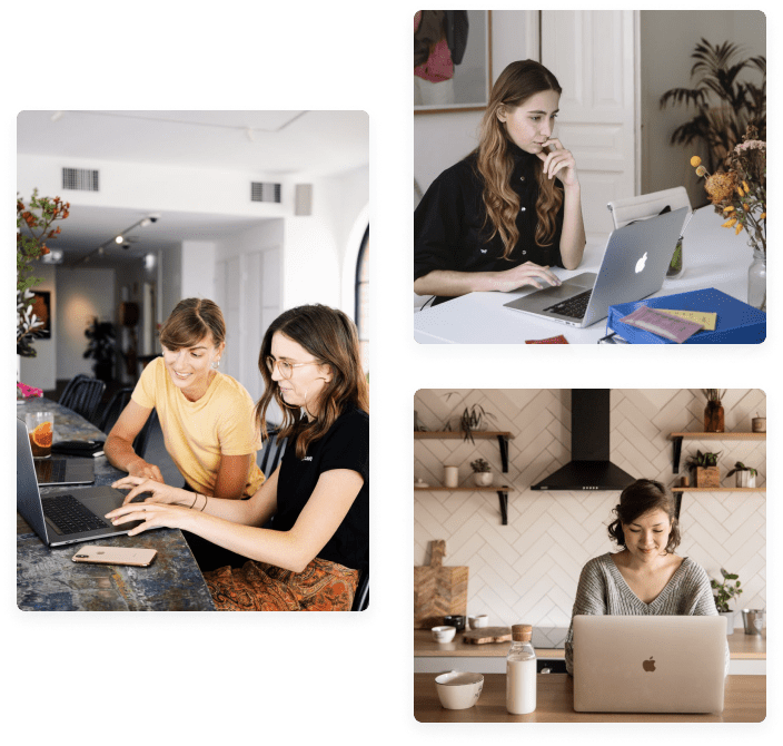 Remote work collage